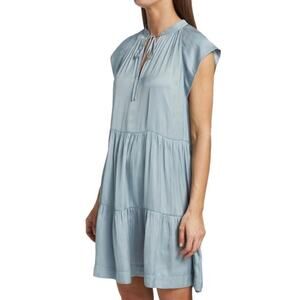 Zadig & Voltaire Light Blue Rito Satin Tiered Dress
Size Large